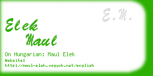 elek maul business card